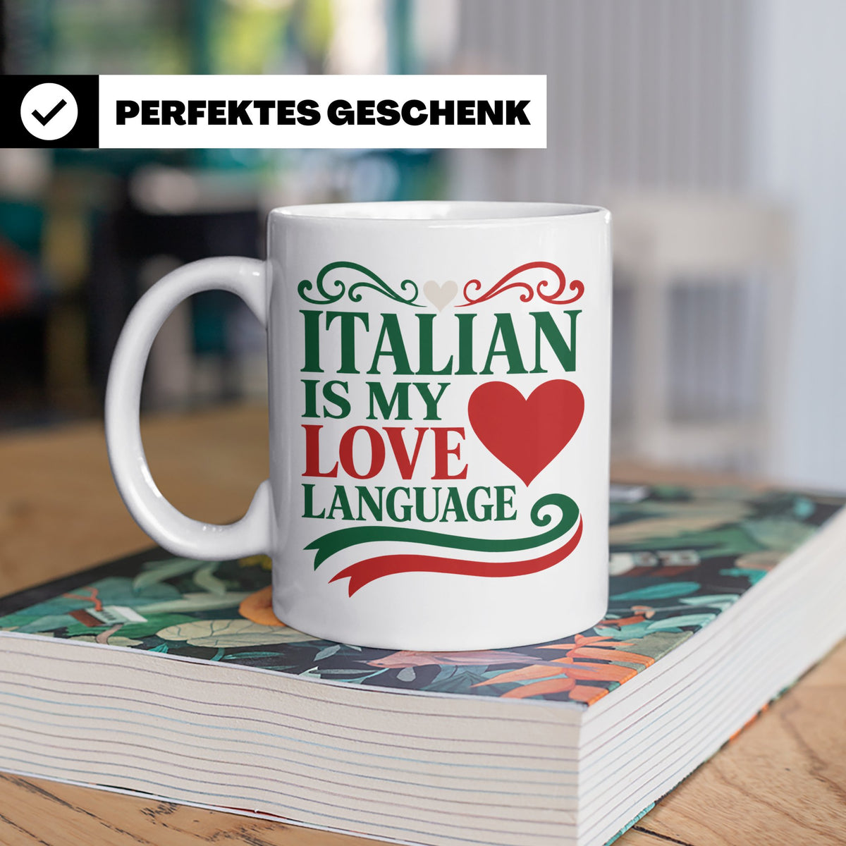 Italien Tasse Italian is my Love Language Spruch, Geschenk f – Weiß [farbe:weiß]
