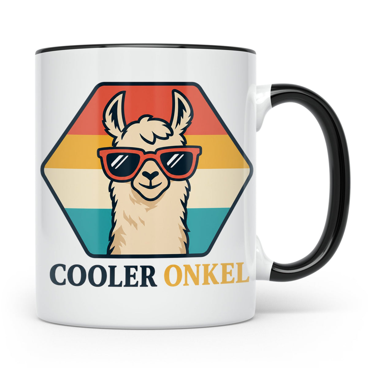 Cooler Onkel Tasse Lama, Lustiges Geschenk für den besten On – Schwarz [farbe:schwarz]