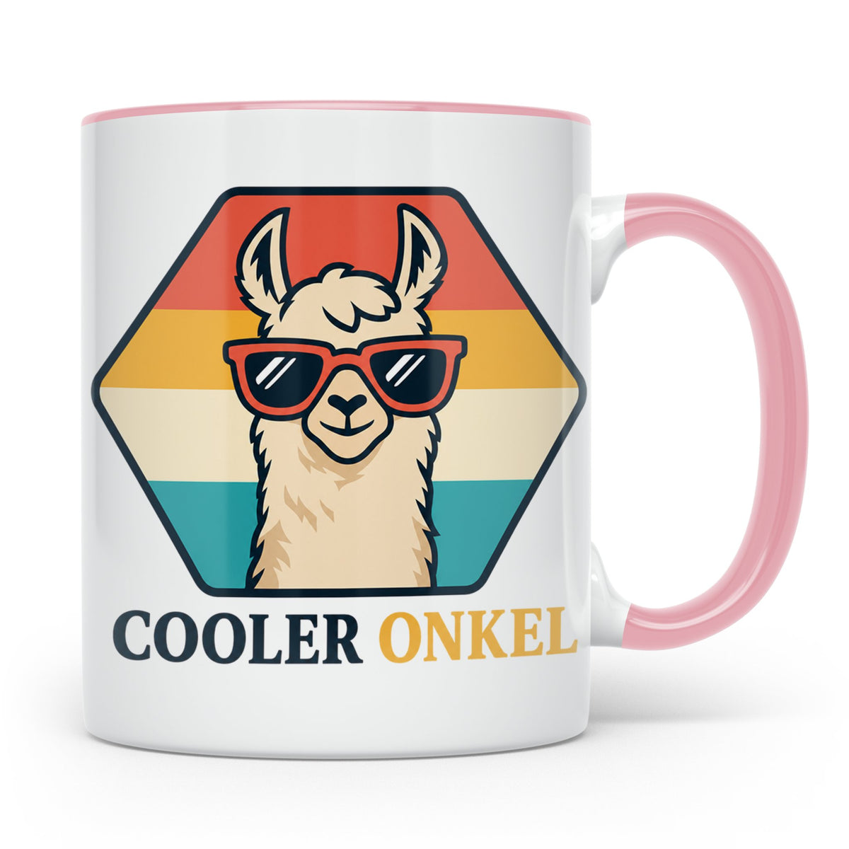 Cooler Onkel Tasse Lama, Lustiges Geschenk für den besten On – Rosa [farbe:rosa]