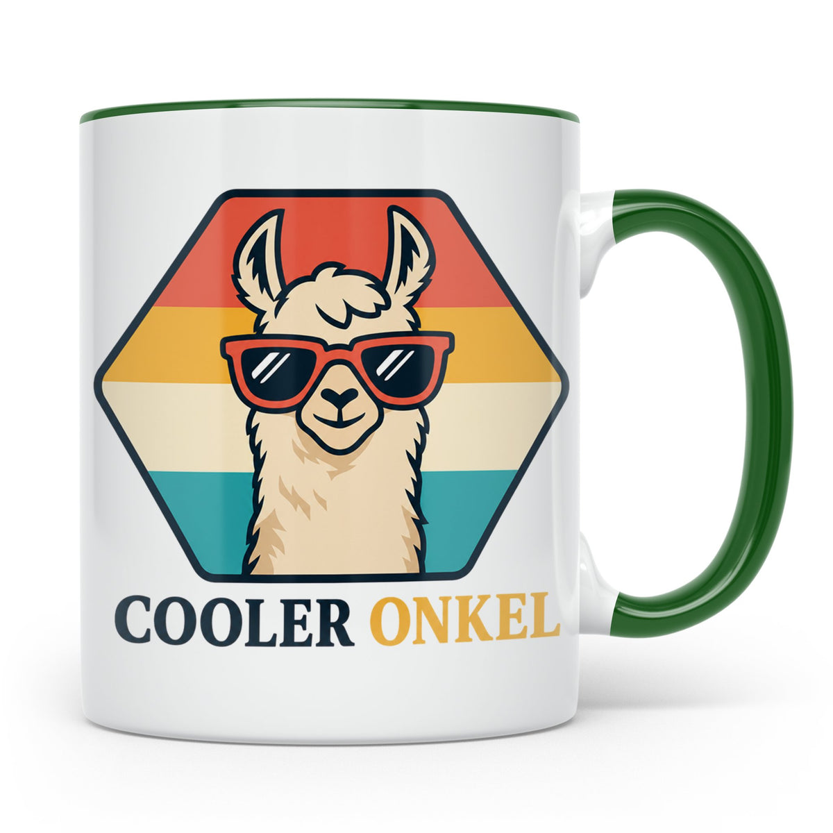Cooler Onkel Tasse Lama, Lustiges Geschenk für den besten On – Grün [farbe:grün]