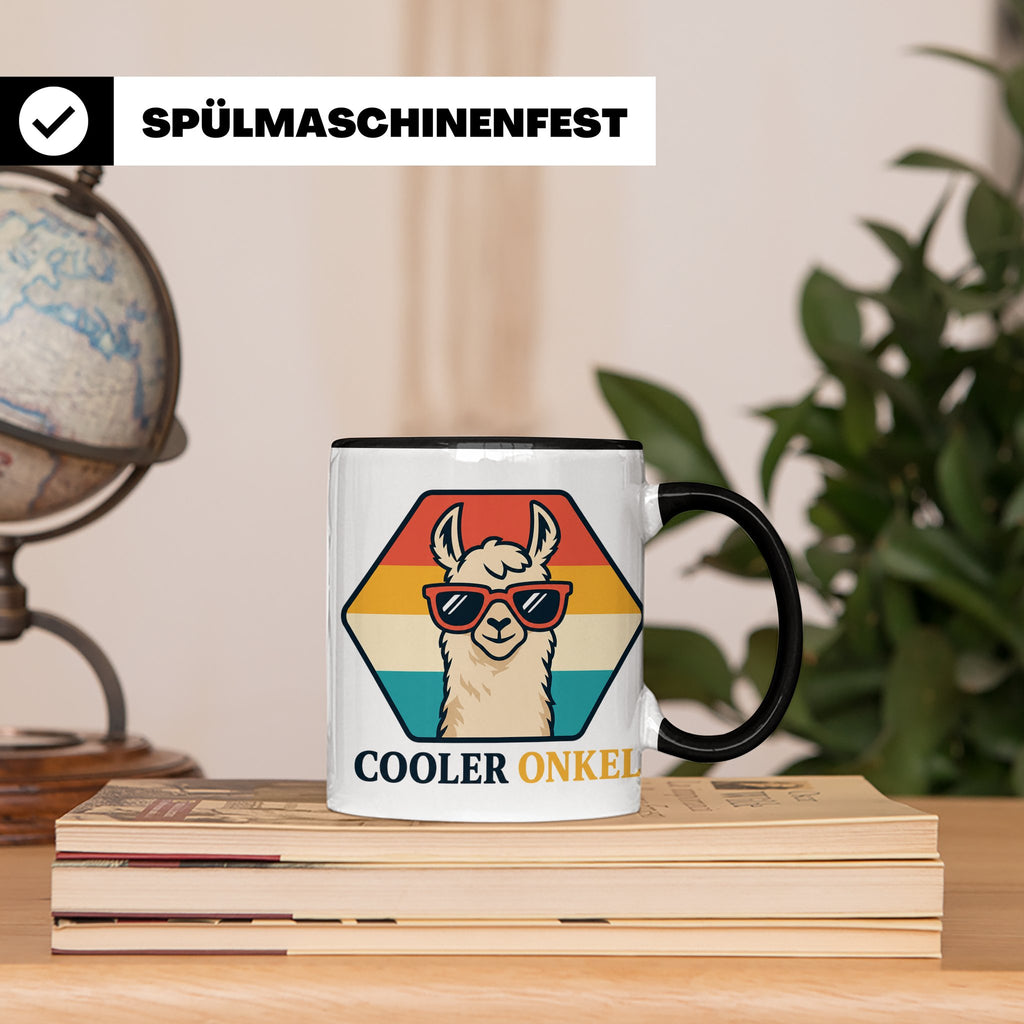 Cooler Onkel Tasse Lama, Lustiges Geschenk für den besten On – Schwarz [farbe:schwarz]