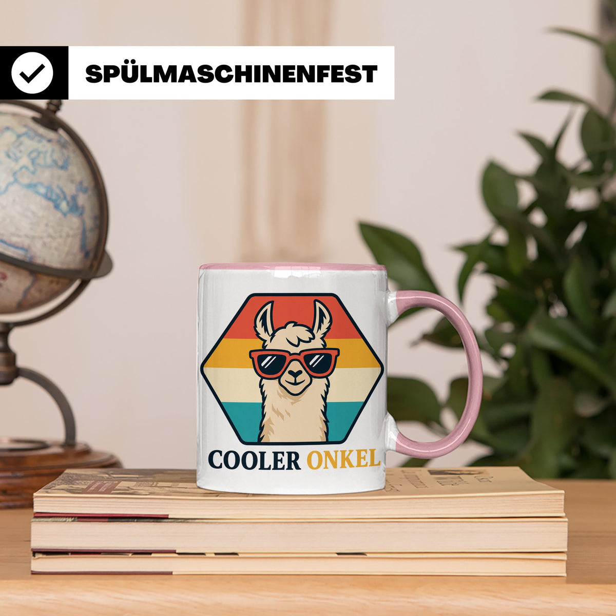 Cooler Onkel Tasse Lama, Lustiges Geschenk für den besten On – Rosa [farbe:rosa]