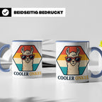 Cooler Onkel Tasse Lama, Lustiges Geschenk für den besten On – Blau [farbe:blau]