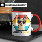 Cooler Onkel Tasse Lama, Lustiges Geschenk für den besten On – Rot [farbe:rot]