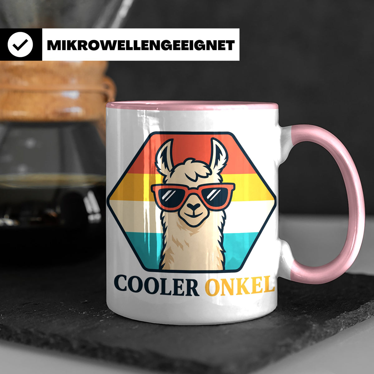 Cooler Onkel Tasse Lama, Lustiges Geschenk für den besten On – Rosa [farbe:rosa]