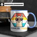 Cooler Onkel Tasse Lama, Lustiges Geschenk für den besten On – Blau [farbe:blau]