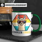 Cooler Onkel Tasse Lama, Lustiges Geschenk für den besten On – Grün [farbe:grün]