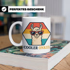 Cooler Onkel Tasse Lama, Lustiges Geschenk für den besten On – Weiß [farbe:weiß]