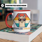 Cooler Onkel Tasse Lama, Lustiges Geschenk für den besten On – Rot [farbe:rot]