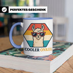 Cooler Onkel Tasse Lama, Lustiges Geschenk für den besten On – Blau [farbe:blau]