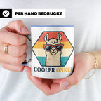 Cooler Onkel Tasse Lama, Lustiges Geschenk für den besten On – Blau [farbe:blau]