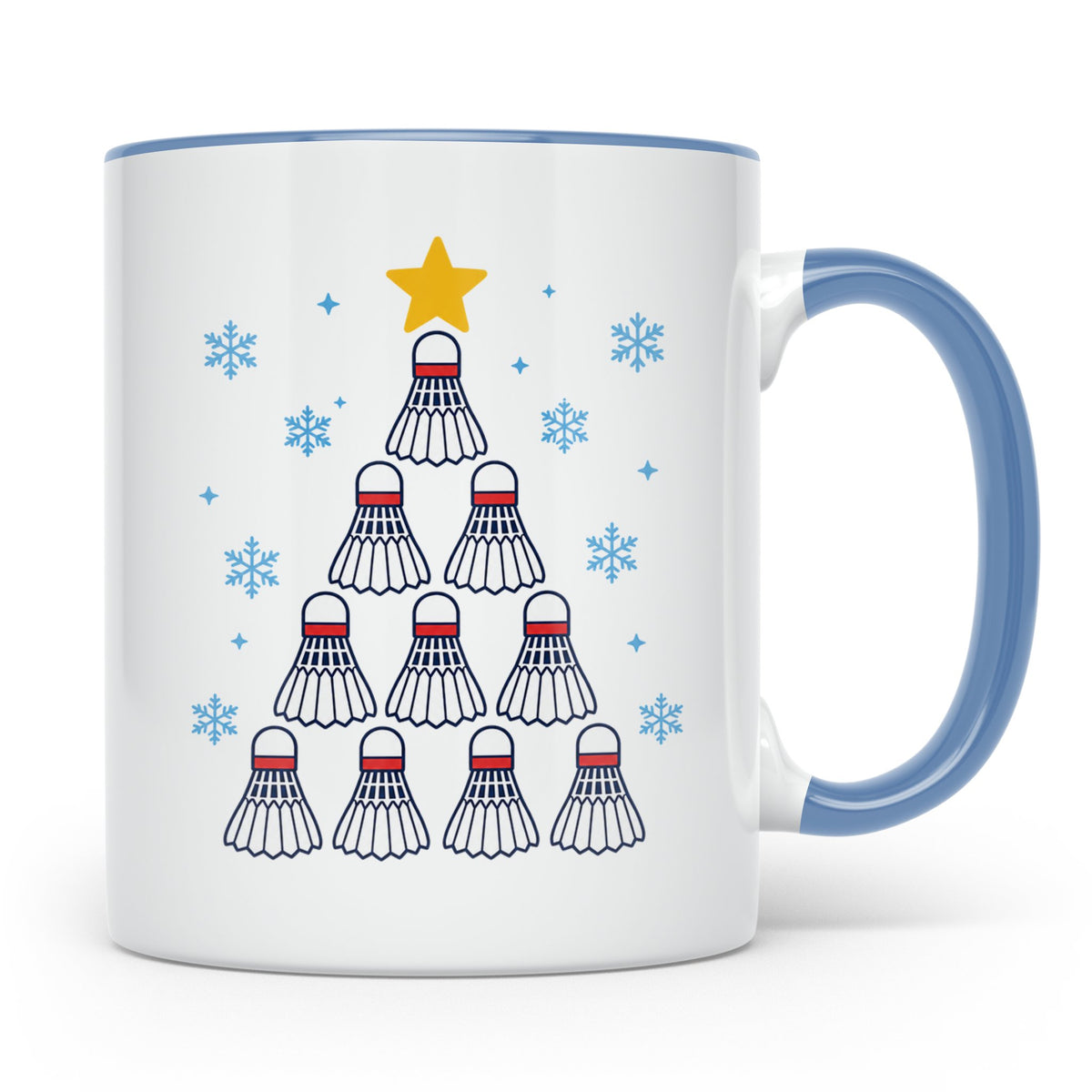 Badminton Tasse Weihnachtsbaum Federball Lustiges Geschenkid – Blau [farbe:blau]