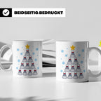 Badminton Tasse Weihnachtsbaum Federball Lustiges Geschenkid – Weiß [farbe:weiß]
