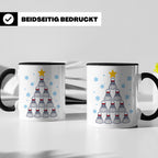 Badminton Tasse Weihnachtsbaum Federball Lustiges Geschenkid – Schwarz [farbe:schwarz]