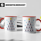 Badminton Tasse Weihnachtsbaum Federball Lustiges Geschenkid – Rot [farbe:rot]