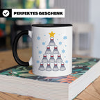 Badminton Tasse Weihnachtsbaum Federball Lustiges Geschenkid – Schwarz [farbe:schwarz]
