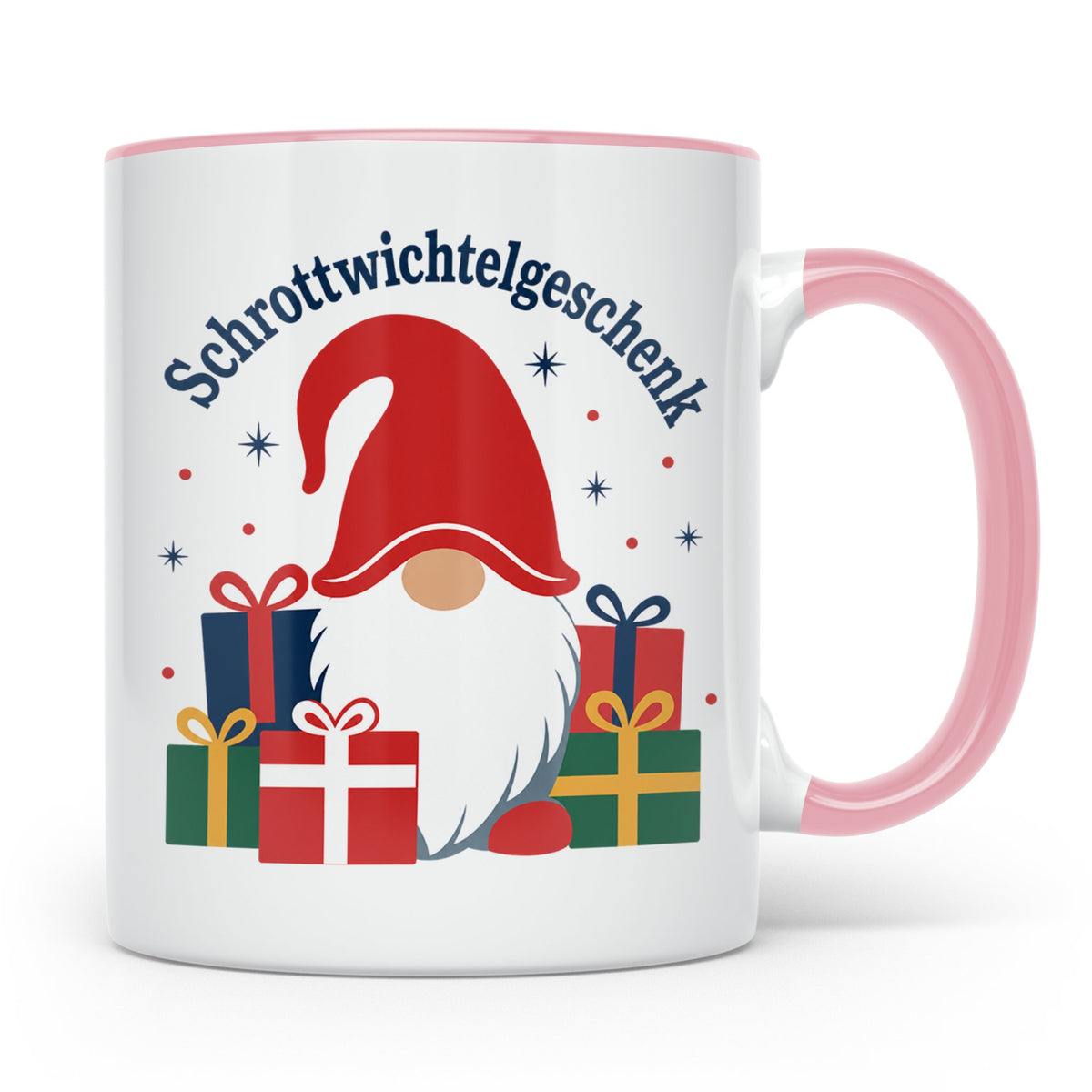 Schrottwichtelgeschenk Tasse für Wichteln auf Weihnachtsfeie – Rosa [farbe:rosa]