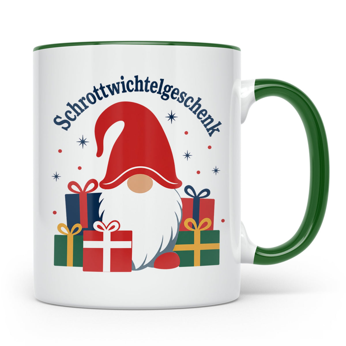 Schrottwichtelgeschenk Tasse für Wichteln auf Weihnachtsfeie – Grün [farbe:grün]