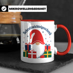 Schrottwichtelgeschenk Tasse für Wichteln auf Weihnachtsfeie – Rot [farbe:rot]