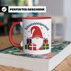 Schrottwichtelgeschenk Tasse für Wichteln auf Weihnachtsfeie – Rot [farbe:rot]