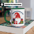Schrottwichtelgeschenk Tasse für Wichteln auf Weihnachtsfeie – Grün [farbe:grün]