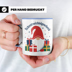 Schrottwichtelgeschenk Tasse für Wichteln auf Weihnachtsfeie – Blau [farbe:blau]