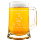 Personalisiertes Geburtstagsgeschenk Bierkrug Individualisiert Geburtstagsspruch Bierliebhaber