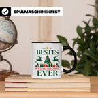 Wichtelgeschenk Tasse "Bestes Wichtelgeschenk Ever" Lustige  – Schwarz [farbe:schwarz]