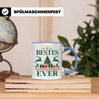 Wichtelgeschenk Tasse "Bestes Wichtelgeschenk Ever" Lustige  – Blau [farbe:blau]