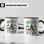Wichtelgeschenk Tasse "Bestes Wichtelgeschenk Ever" Lustige  – Schwarz [farbe:schwarz]