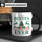 Wichtelgeschenk Tasse "Bestes Wichtelgeschenk Ever" Lustige  – Schwarz [farbe:schwarz]