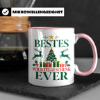 Wichtelgeschenk Tasse "Bestes Wichtelgeschenk Ever" Lustige  – Rosa [farbe:rosa]