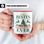 Wichtelgeschenk Tasse "Bestes Wichtelgeschenk Ever" Lustige  – Rot [farbe:rot]