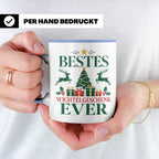 Wichtelgeschenk Tasse "Bestes Wichtelgeschenk Ever" Lustige  – Blau [farbe:blau]