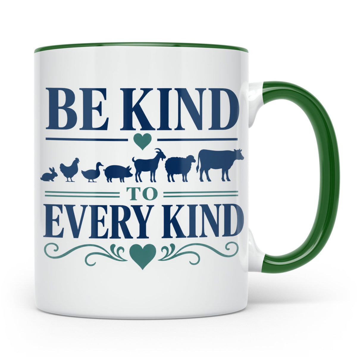 Vegan Tasse Be Kind To Every Kind | Tierschutz Spruch Kaffee – Grün [farbe:grün]