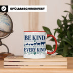 Vegan Tasse Be Kind To Every Kind | Tierschutz Spruch Kaffee – Rot [farbe:rot]