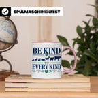 Vegan Tasse Be Kind To Every Kind | Tierschutz Spruch Kaffee – Rosa [farbe:rosa]