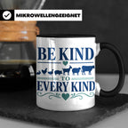 Vegan Tasse Be Kind To Every Kind | Tierschutz Spruch Kaffee – Schwarz [farbe:schwarz]