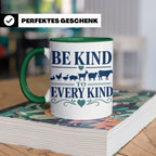 Vegan Tasse Be Kind To Every Kind | Tierschutz Spruch Kaffee – Grün [farbe:grün]