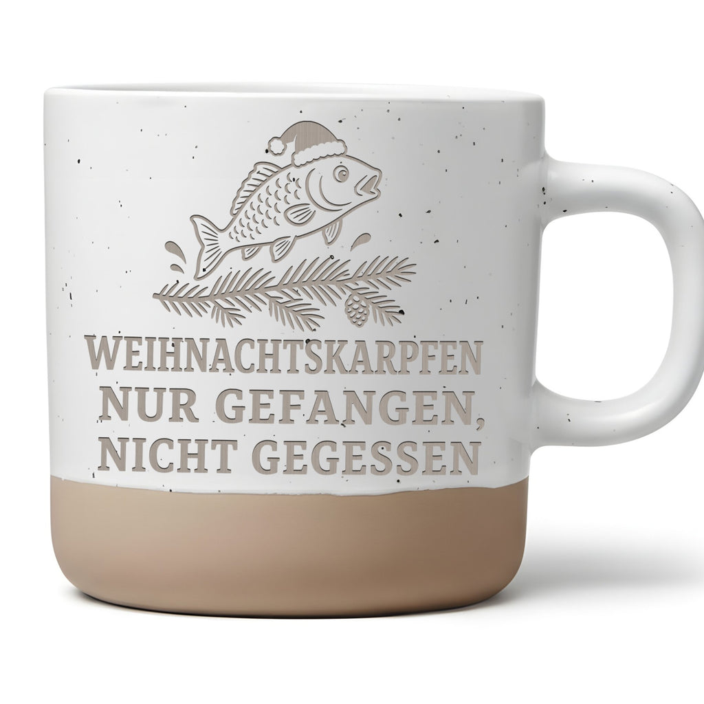 Weihnachtskarpfen nur gefangen nicht gegessen Tasse - Geschenk für Kar – Bild 1