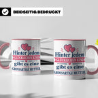 Mutter Tasse mit Spruch 'Hinter jedem glücklichen Kind', Ges – Rosa [farbe:rosa]