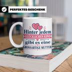 Mutter Tasse mit Spruch 'Hinter jedem glücklichen Kind', Ges – Weiß [farbe:weiß]