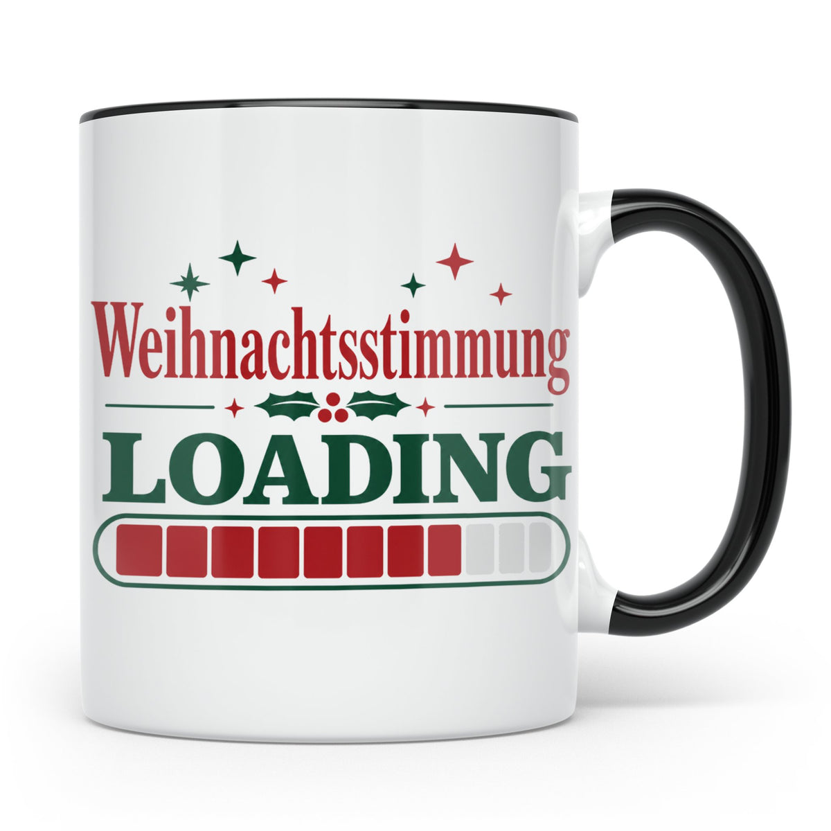 Weihnachtsstimmung Loading Tasse lustig für Gamer & Kollegen – Schwarz [farbe:schwarz]