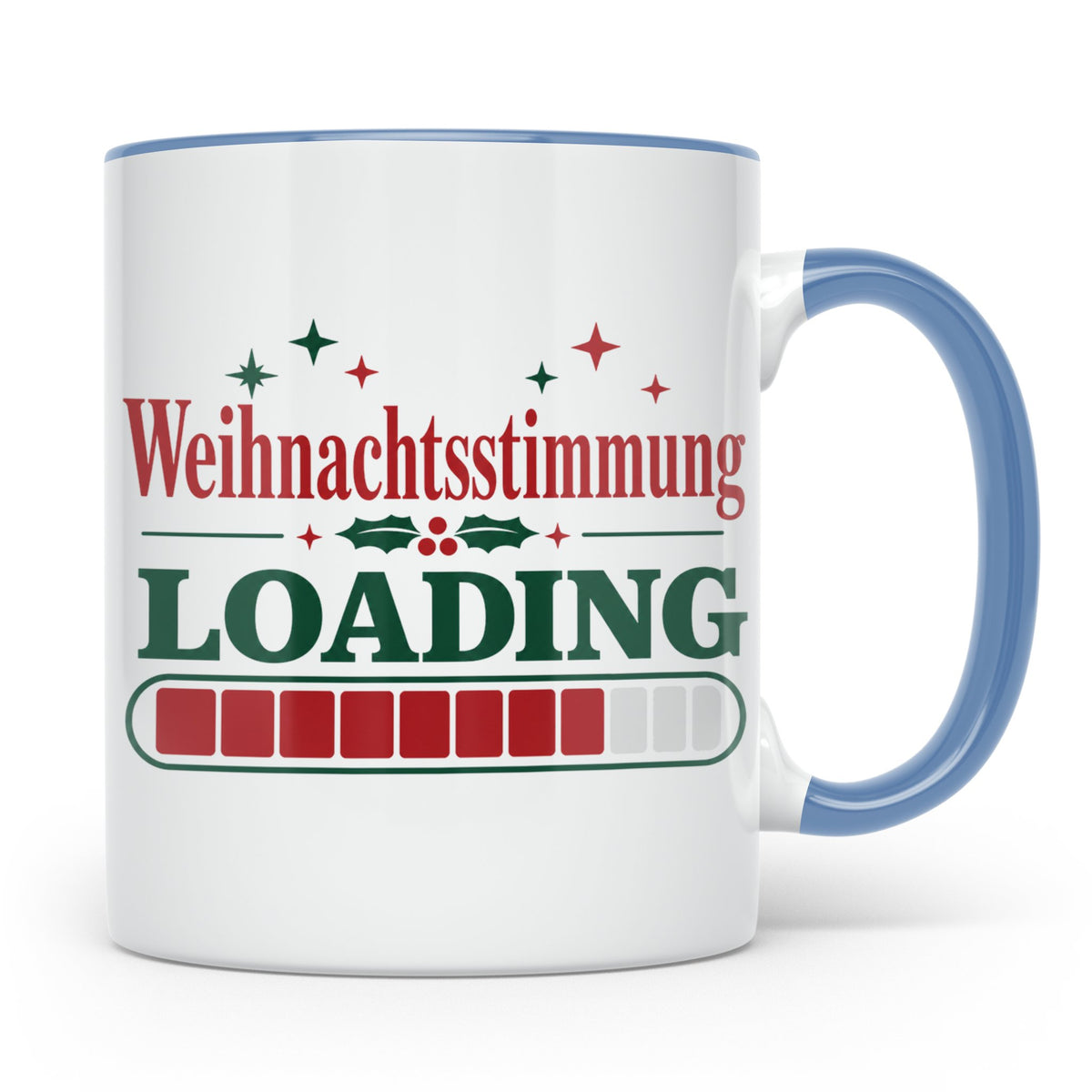 Weihnachtsstimmung Loading Tasse lustig für Gamer & Kollegen – Blau [farbe:blau]