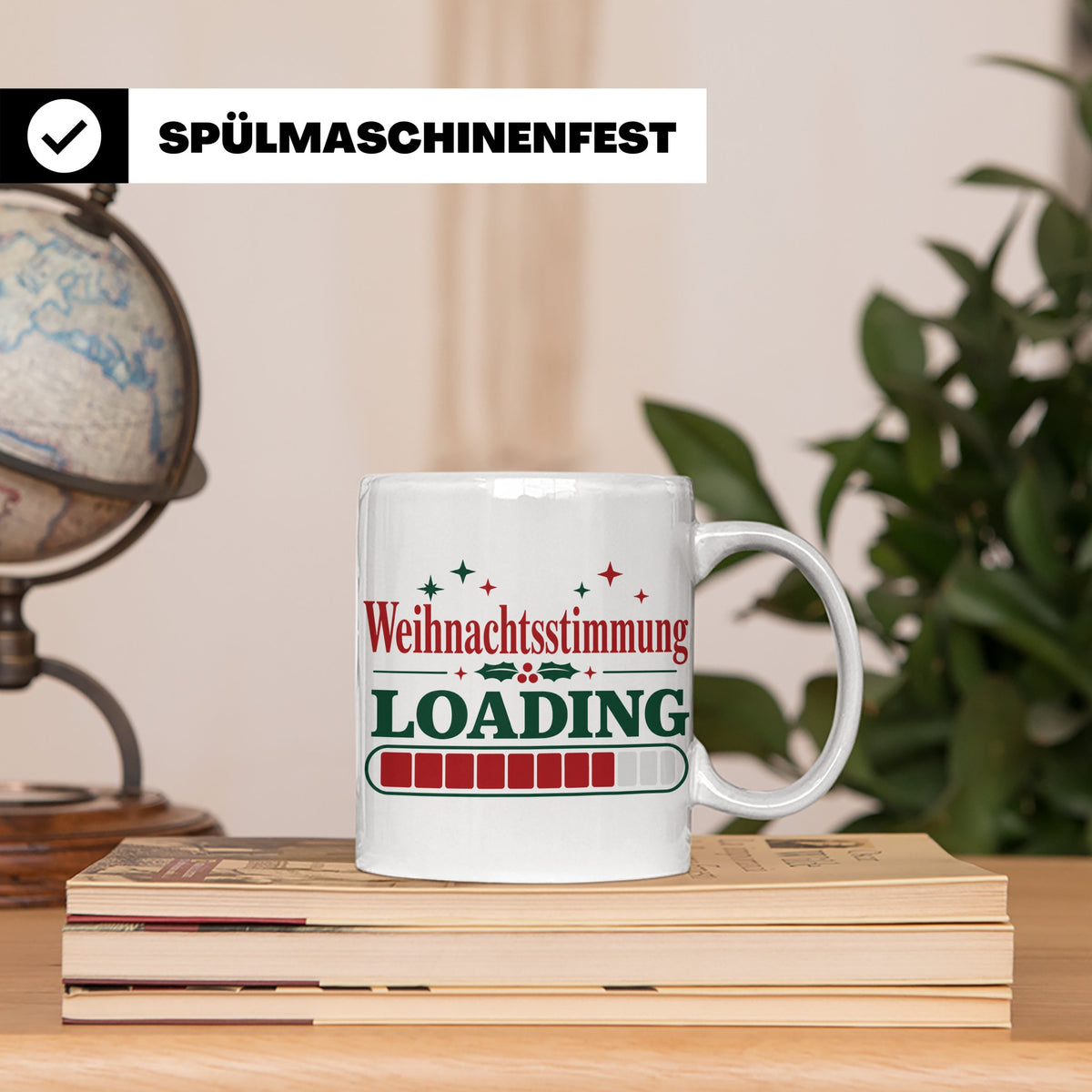 Weihnachtsstimmung Loading Tasse lustig für Gamer & Kollegen – Weiß [farbe:weiß]