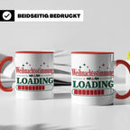 Weihnachtsstimmung Loading Tasse lustig für Gamer & Kollegen – Rot [farbe:rot]