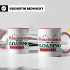 Weihnachtsstimmung Loading Tasse lustig für Gamer & Kollegen – Rosa [farbe:rosa]