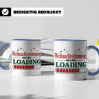 Weihnachtsstimmung Loading Tasse lustig für Gamer & Kollegen – Blau [farbe:blau]