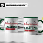 Weihnachtsstimmung Loading Tasse lustig für Gamer & Kollegen – Grün [farbe:grün]
