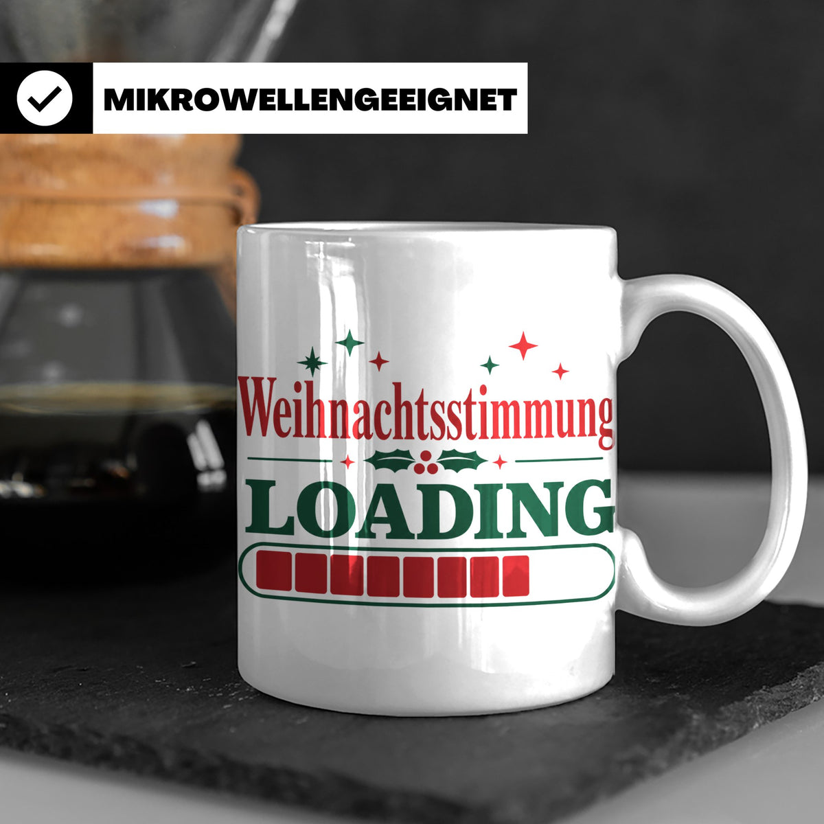 Weihnachtsstimmung Loading Tasse lustig für Gamer & Kollegen – Weiß [farbe:weiß]